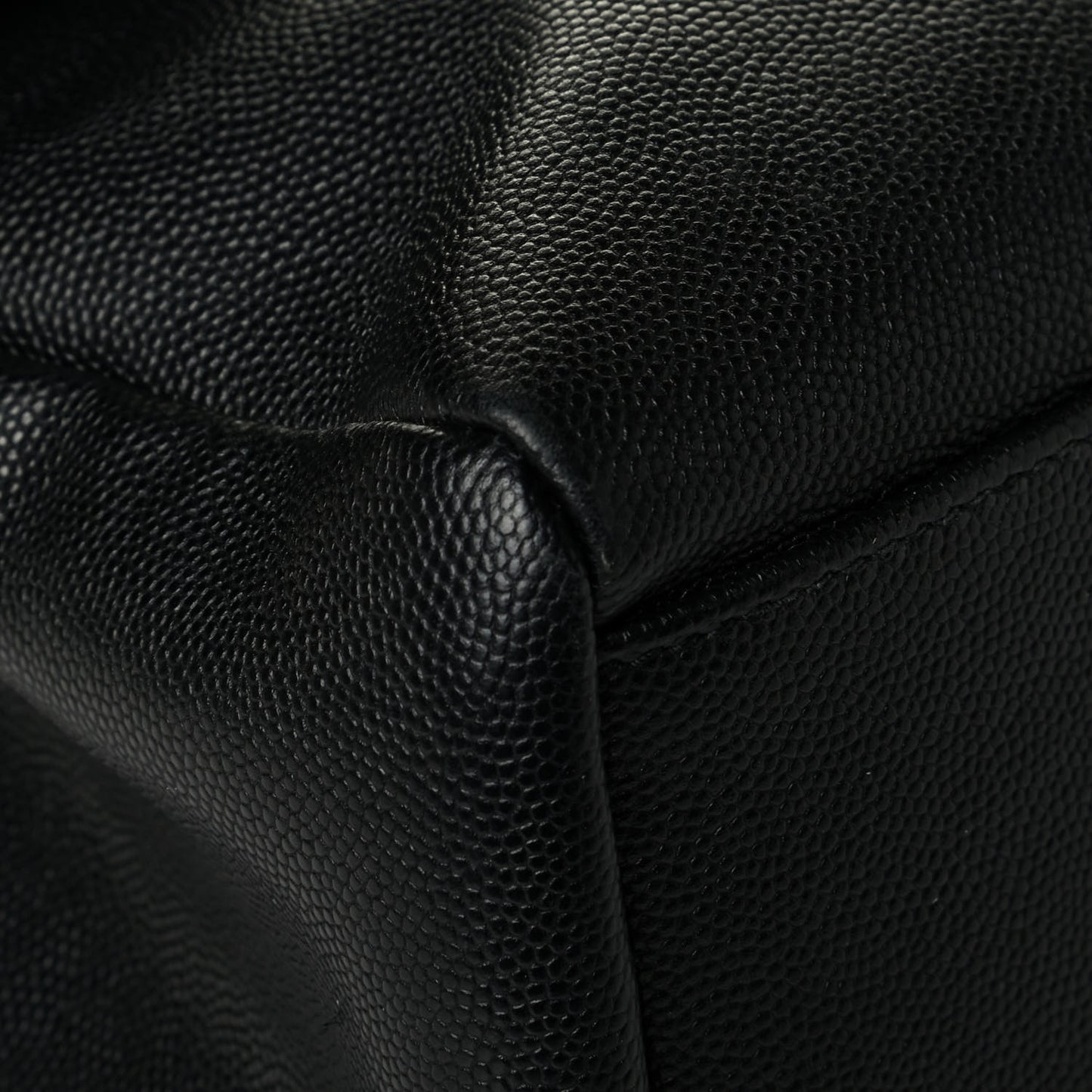 Grain De Poudre Medium West Hollywood Monogram Fold-Over Black