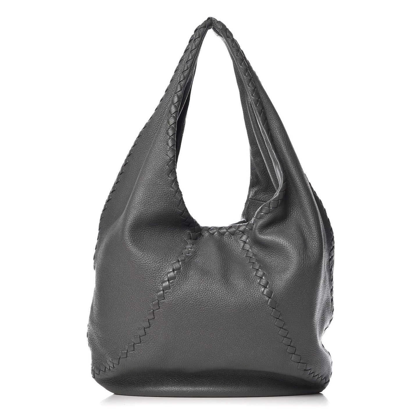Cervo Deerskin Large Hobo Light Grey