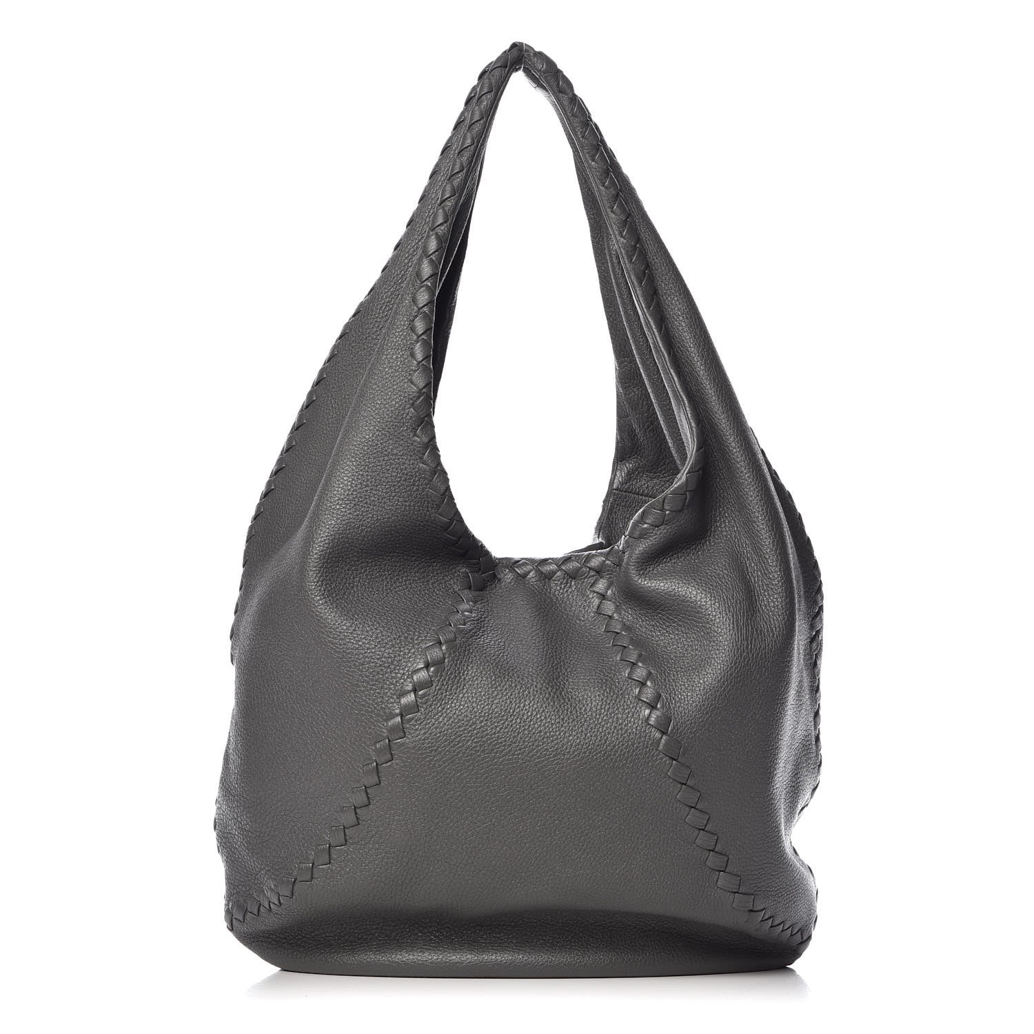 Bottega Veneta Cervo Deerskin Large Hobo Light Grey 1 of 11
