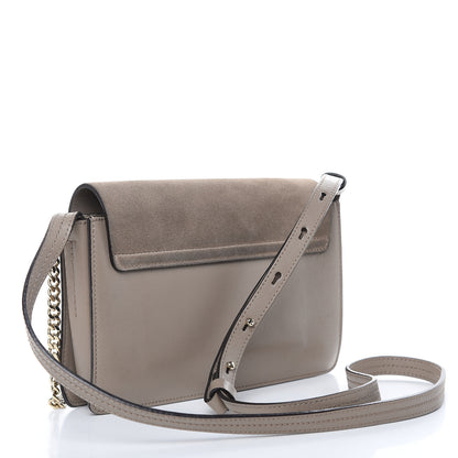 Chloe Suede Calfskin Small Faye Shoulder Bag Motty Grey 3 of 15