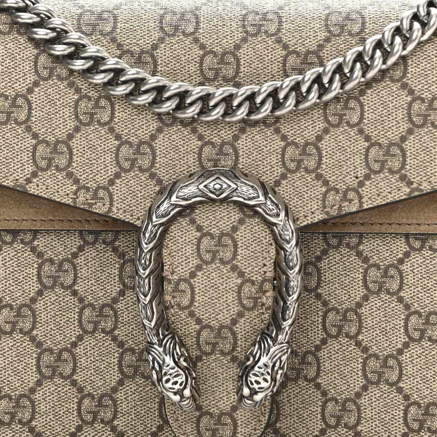 GG Supreme Monogram Small Dionysus Shoulder Bag Taupe
