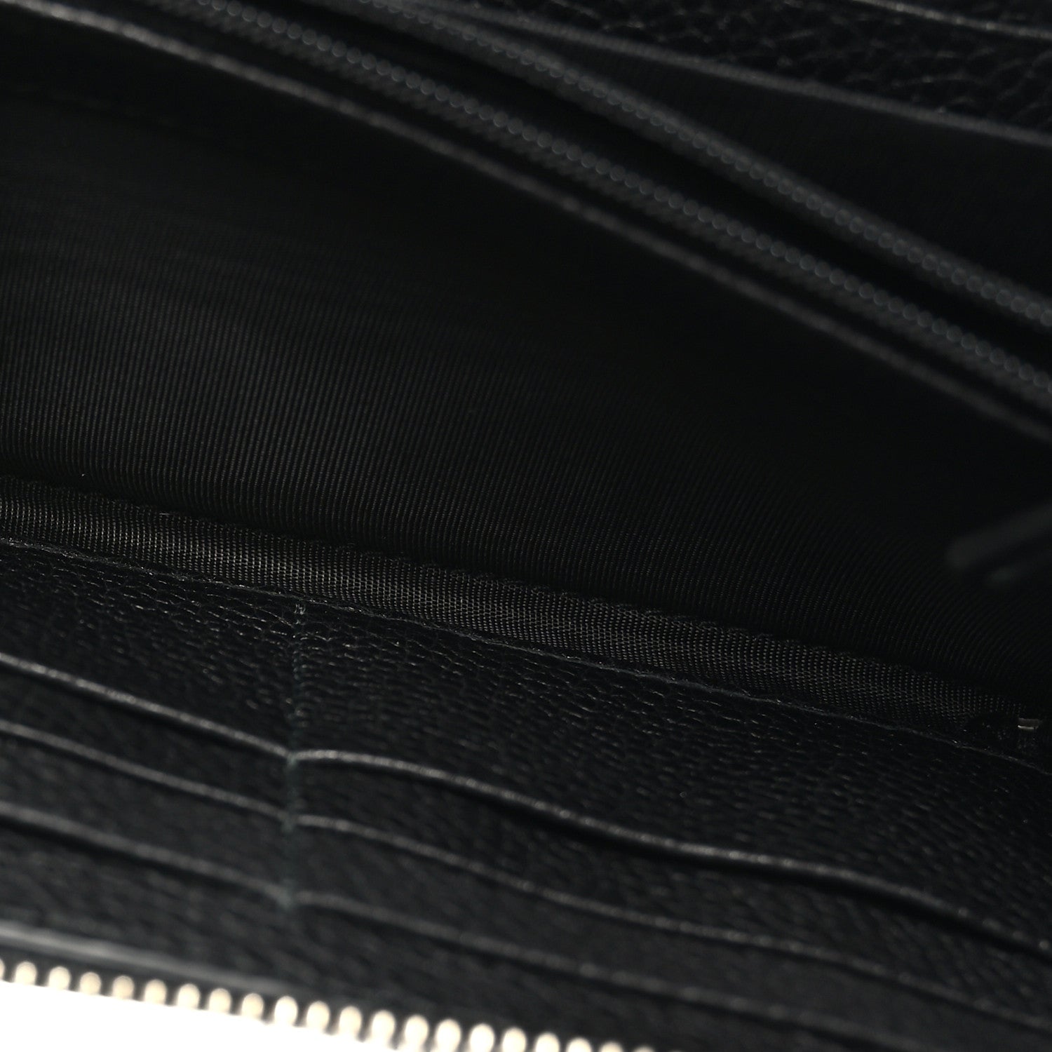 Gucci Pebbled Calfskin Dorian Zip Around Wallet Black 7 of 9