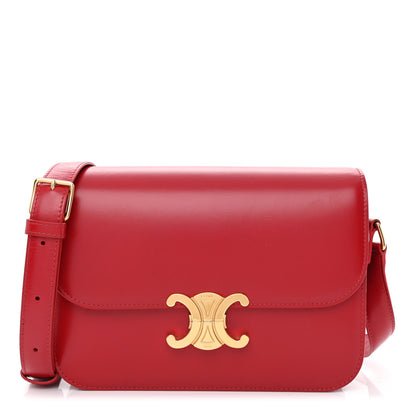 Celine Shiny Calfskin Teen Triomphe Red 1 of 13