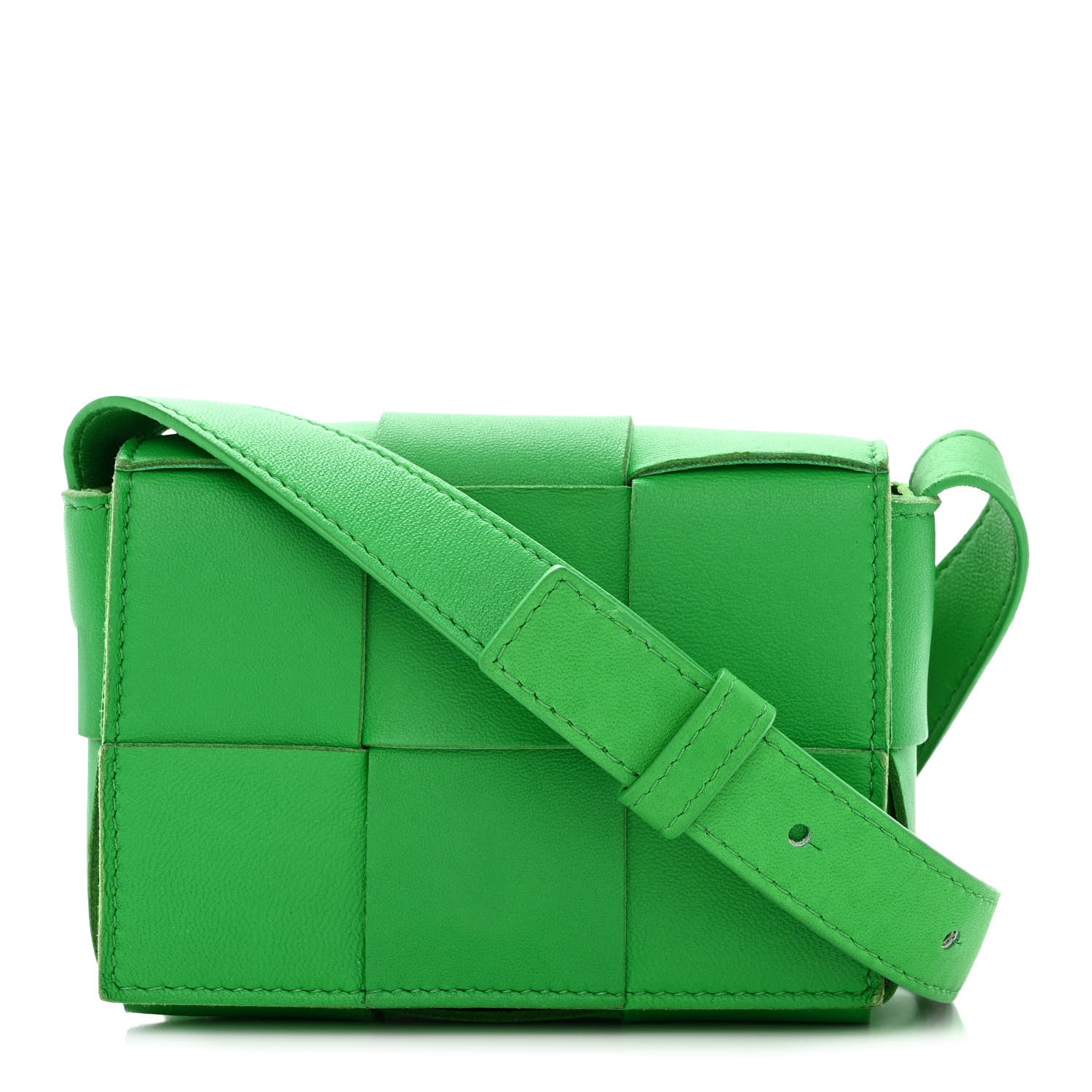Bottega Veneta Lambskin Maxi Intrecciato Extra Mini Cassette Crossbody Bag Parakeet 1 of 10