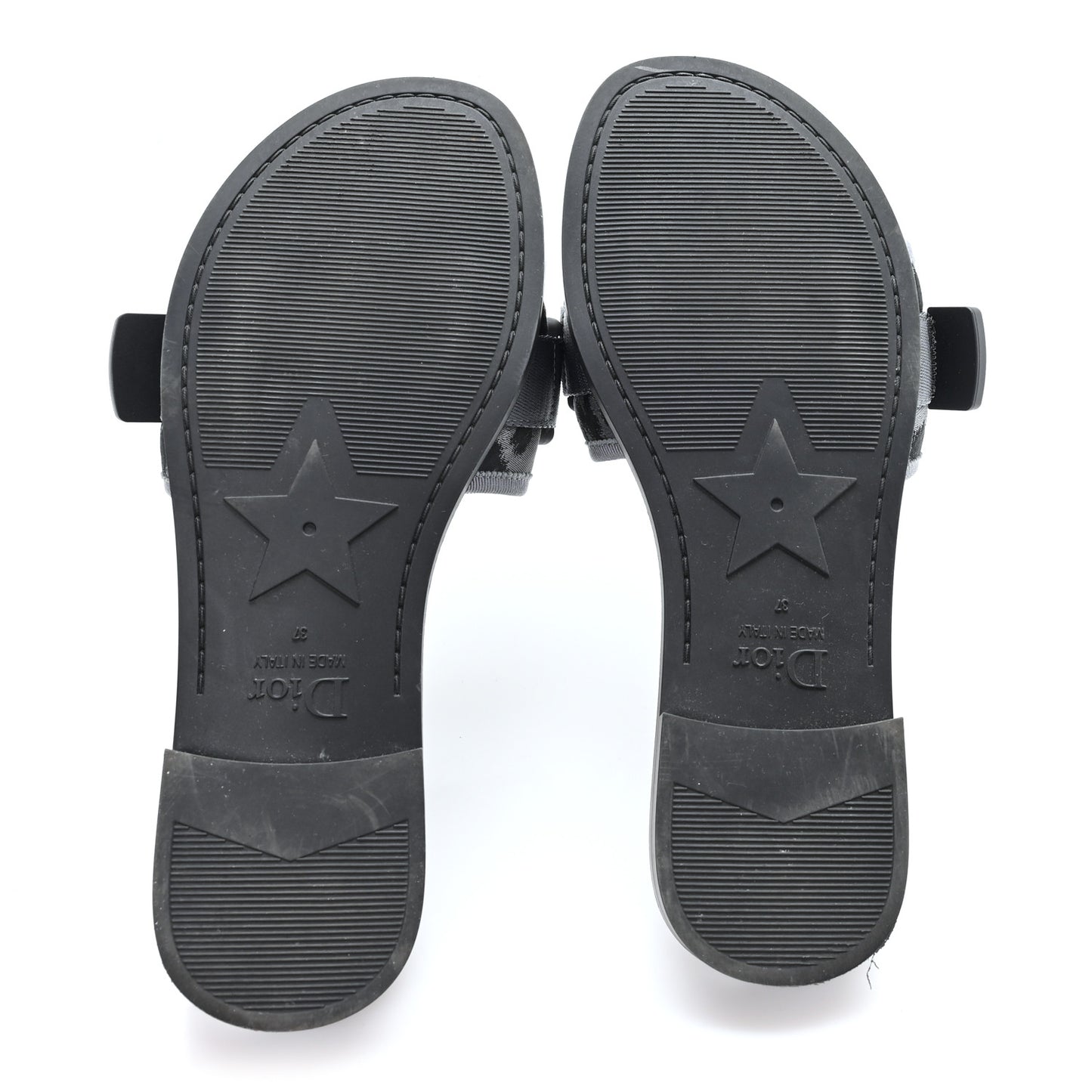 Technical Stretch Fabric Camouflage Dio(r)evolution Slide Sandals 37 Black Grey