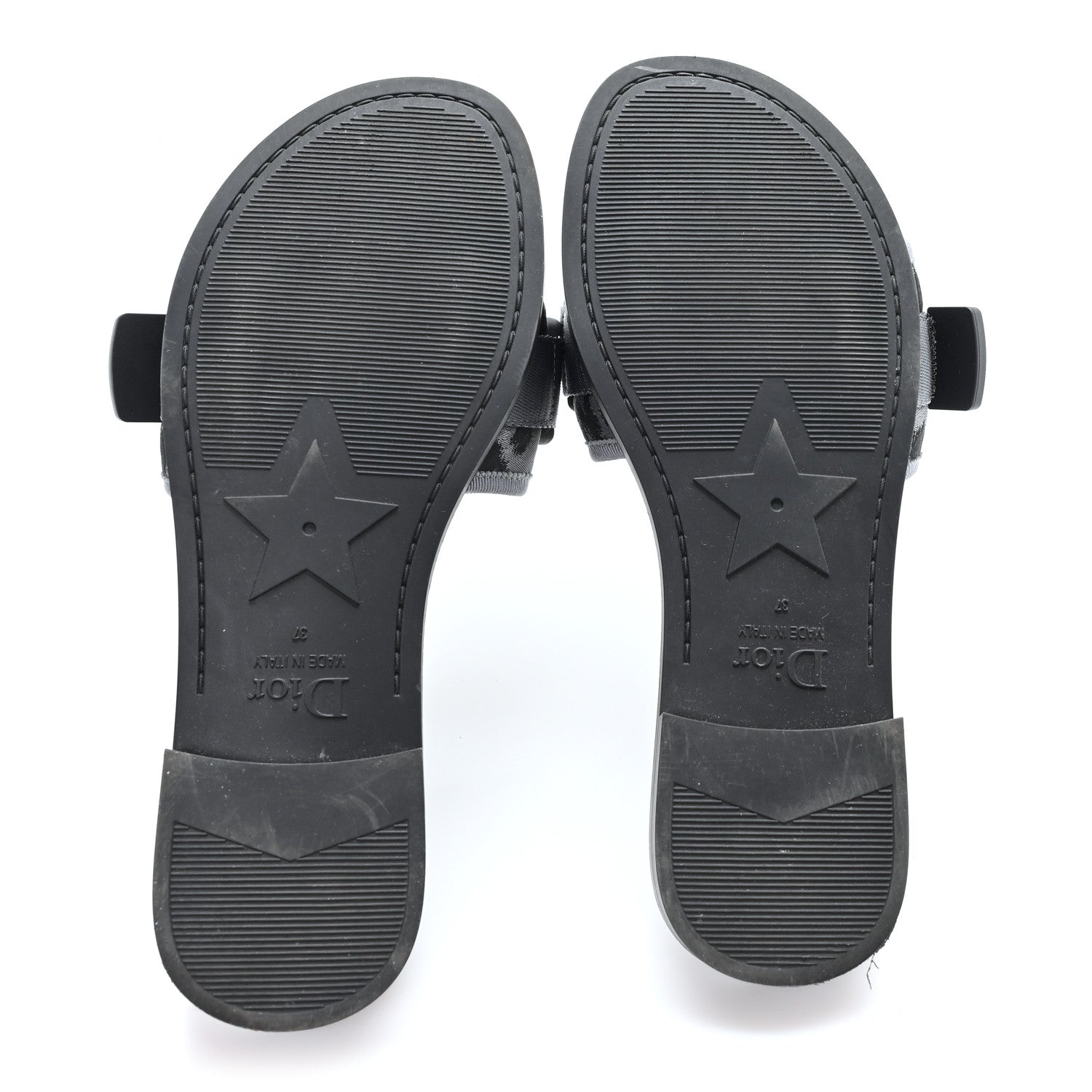Christian Dior Technical Stretch Fabric Camouflage Dio(r)evolution Slide Sandals 37 Black Grey 6 of 8
