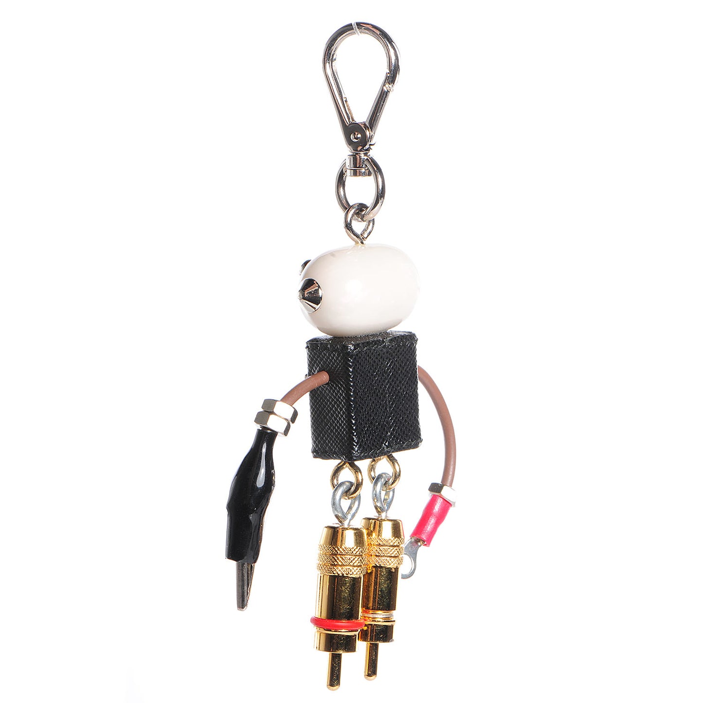 Saffiano Edward Robot Trick Keychain