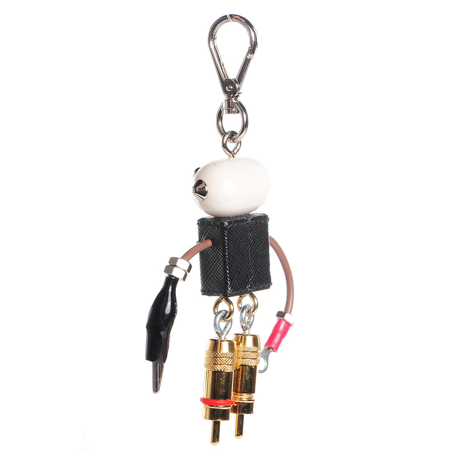 Prada Saffiano Edward Robot Trick Keychain 3 of 5