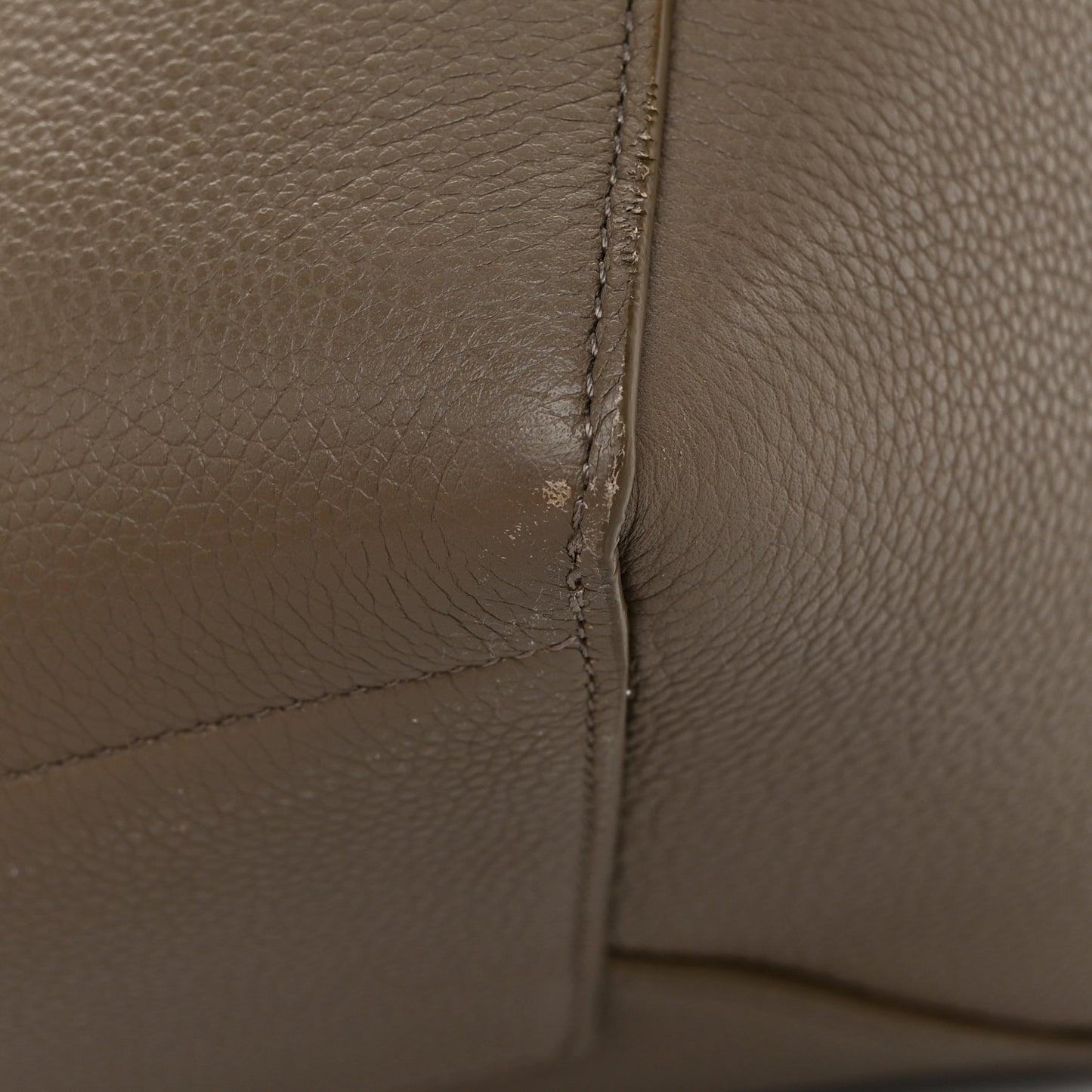 Soft Grained Calfskin Sangle Bucket Bag Taupe