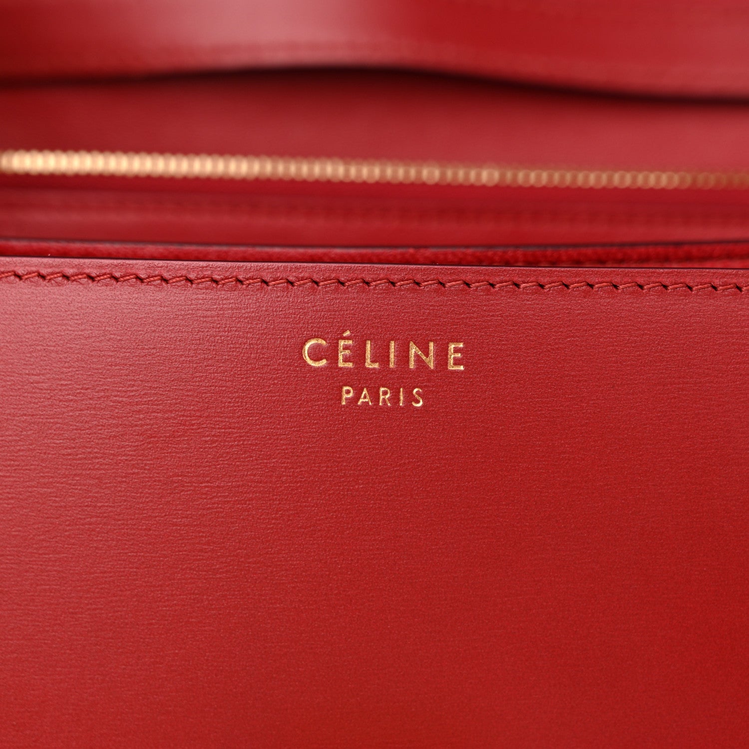 Celine Box Calfskin Medium Classic Box Flap Bag Red 7 of 12