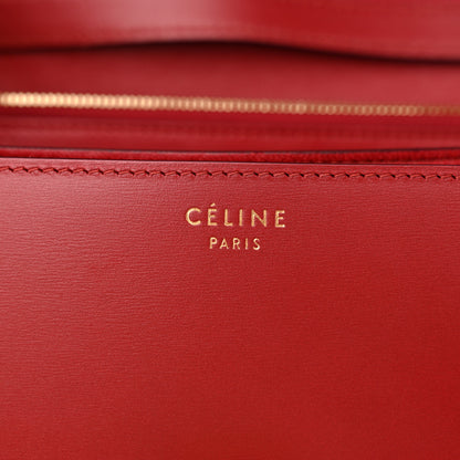 Celine Box Calfskin Medium Classic Box Flap Bag Red 7 of 12