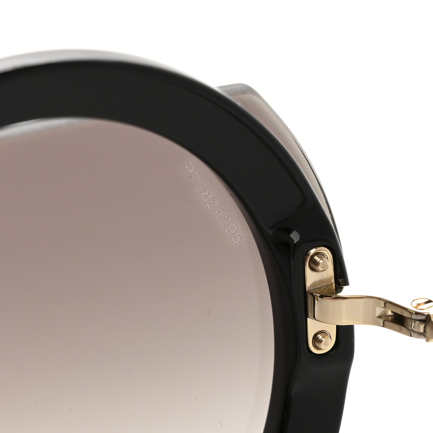 Acetate Glitter Round Sunglasses SMU06S Black