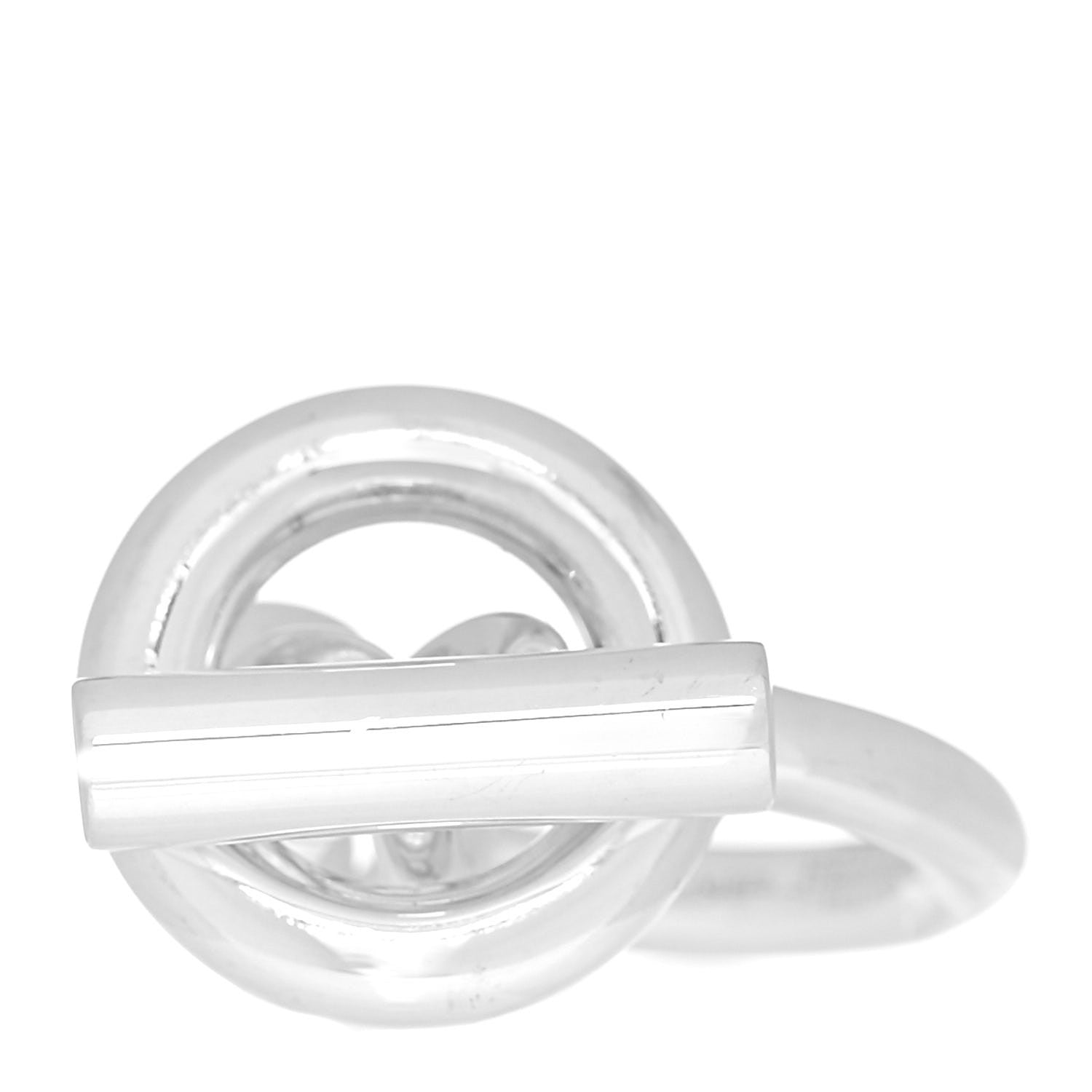 Hermes Sterling Silver GM Croisette Ring 50 5.5 1 of 6