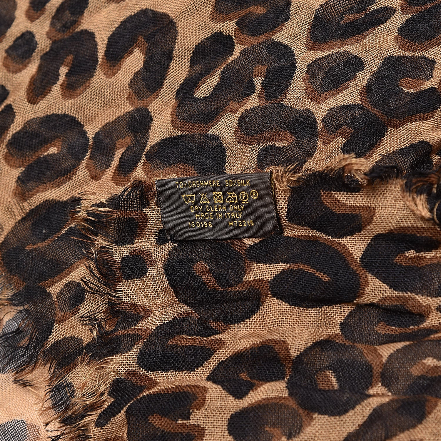 Louis Vuitton Cashmere Silk Leopard Etole Stole Marron 4 of 4