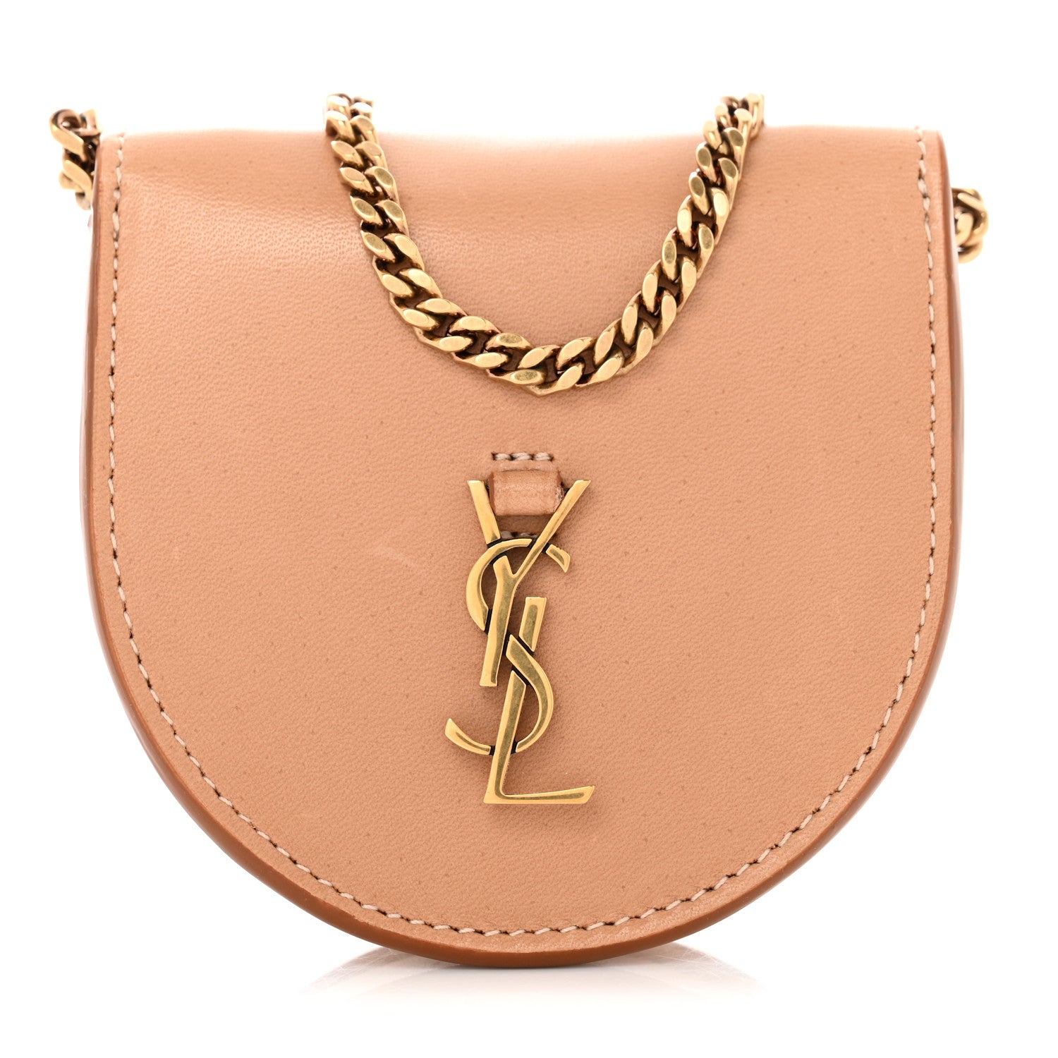 Saint Laurent Calfskin Monogram Baby Kaia Crossbody Bag Vintage Brown 1 of 8