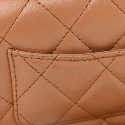 Chanel Shiny Caviar Quilted Mini Top Handle Flap Bag Camel 12 of 13