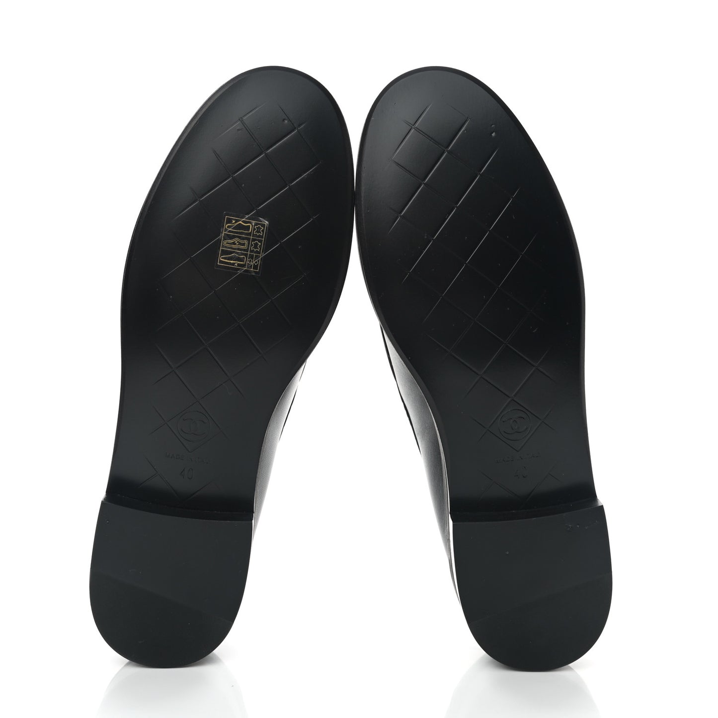 Lambskin Quilted CC Turnlock Loafers 40 Black
