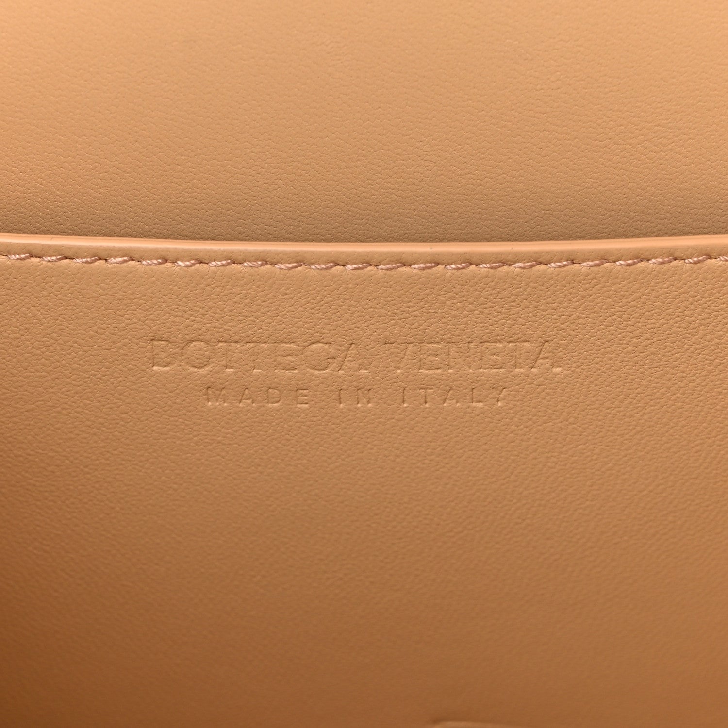 Bottega Veneta Calfskin Tip Clutch Almond 6 of 15