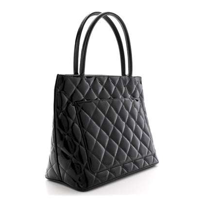 Chanel Patent Medallion Tote Black 3 of 13