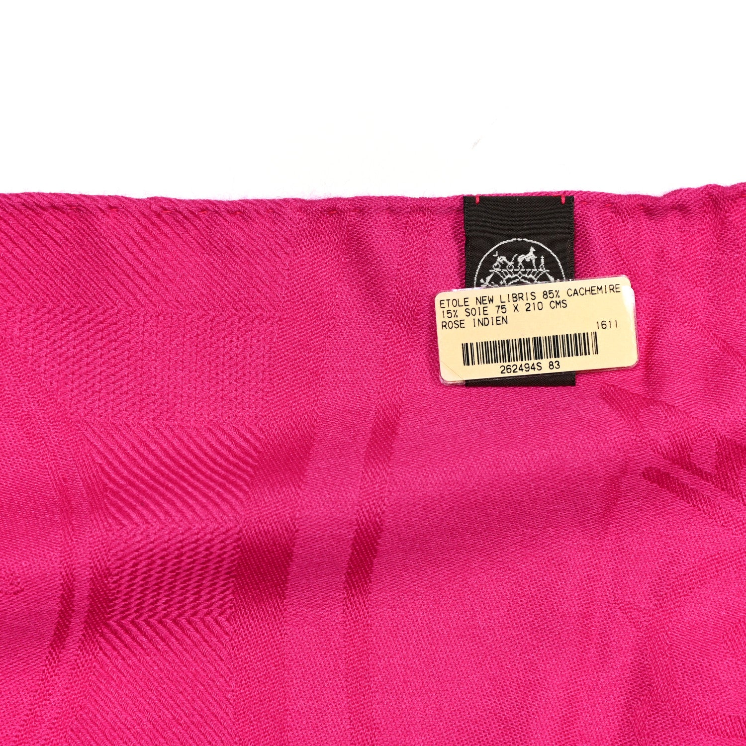 Hermes Cashmere Silk New Libris Stole Rose Indien 4 of 4