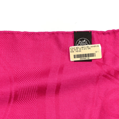 Hermes Cashmere Silk New Libris Stole Rose Indien 4 of 4