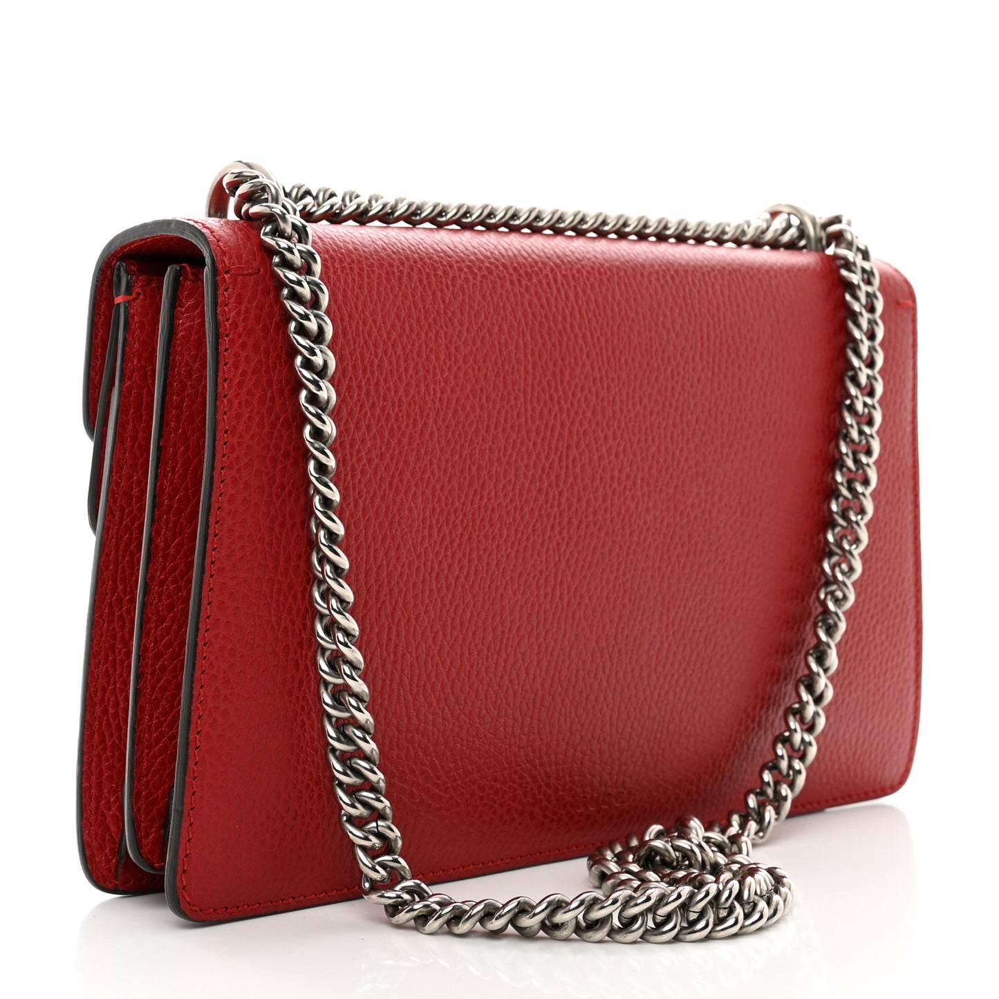 Dollar Calfskin Swarovski Crystal Small Dionysus Shoulder Bag Hibiscus Red