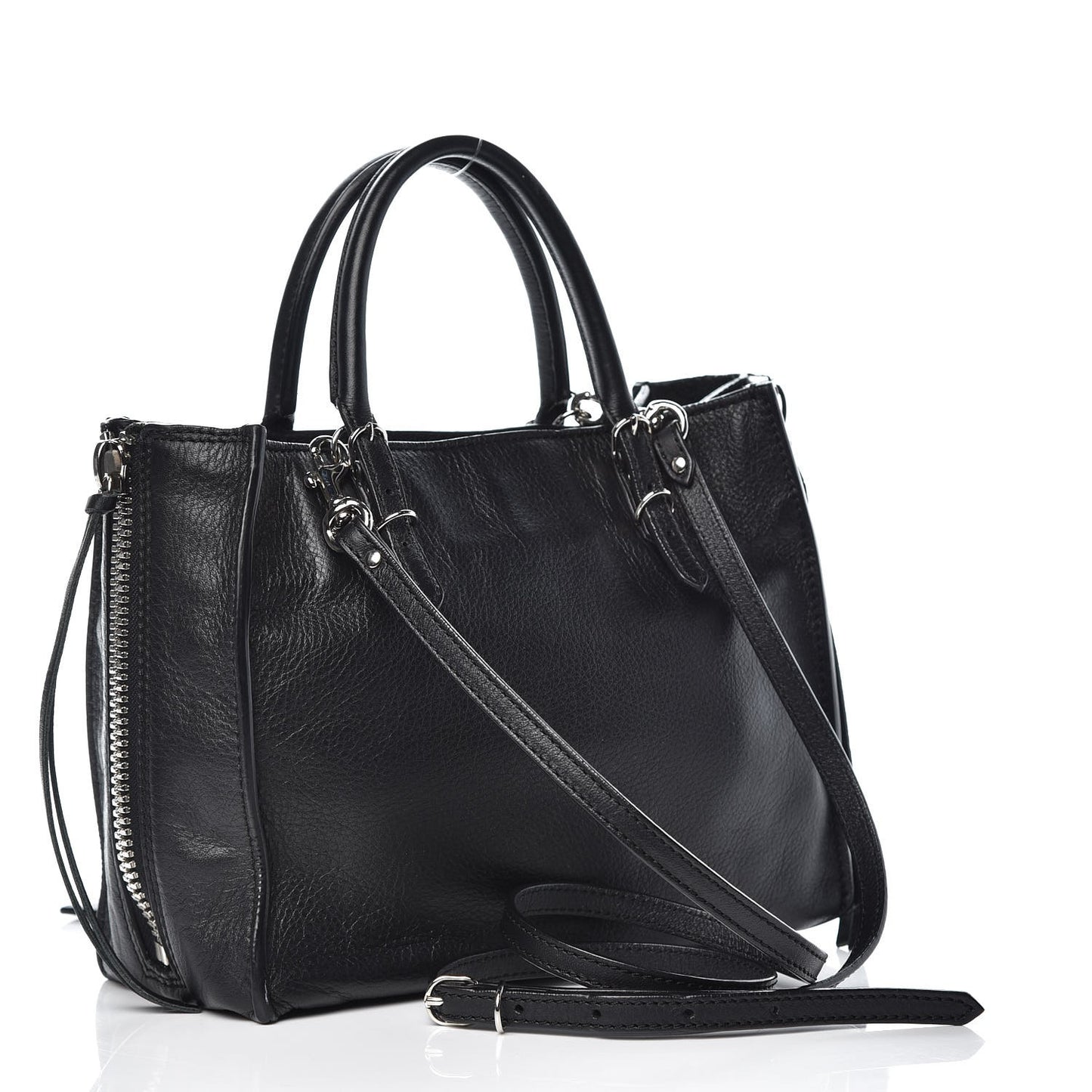 Veau Souple Papier Mini A4 Tote Black