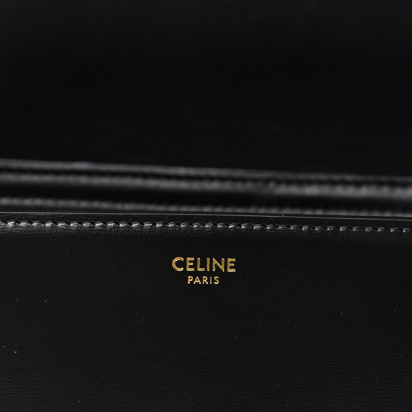Shiny Calfskin Small Triomphe Black