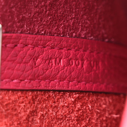 Hermes Taurillon Clemence Casaque Picotin Lock 22 MM Rose Extreme Rose Mexico Rouge De Coeur 7 of 9