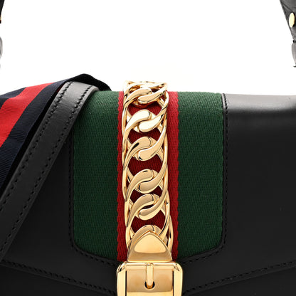 Gucci Calfskin Small Sylvie Shoulder Bag Black 8 of 13