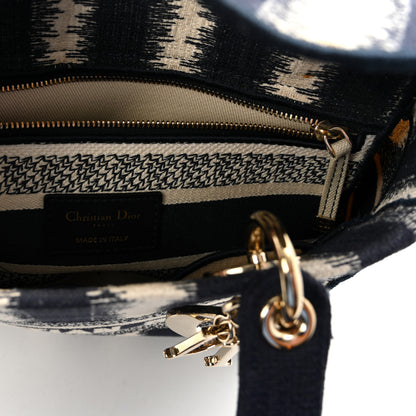 Christian Dior Canvas Medium D-Stripes Lady D-Lite Blue 6 of 9