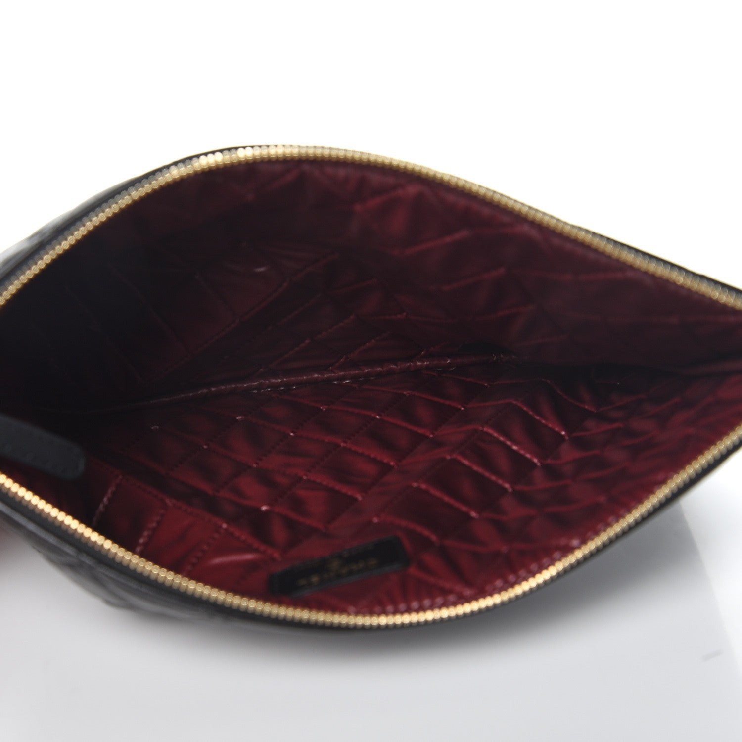 Chanel Aged Calfskin Quilted Medium Lucky Charms Cosmetic Case Black 5 of 8