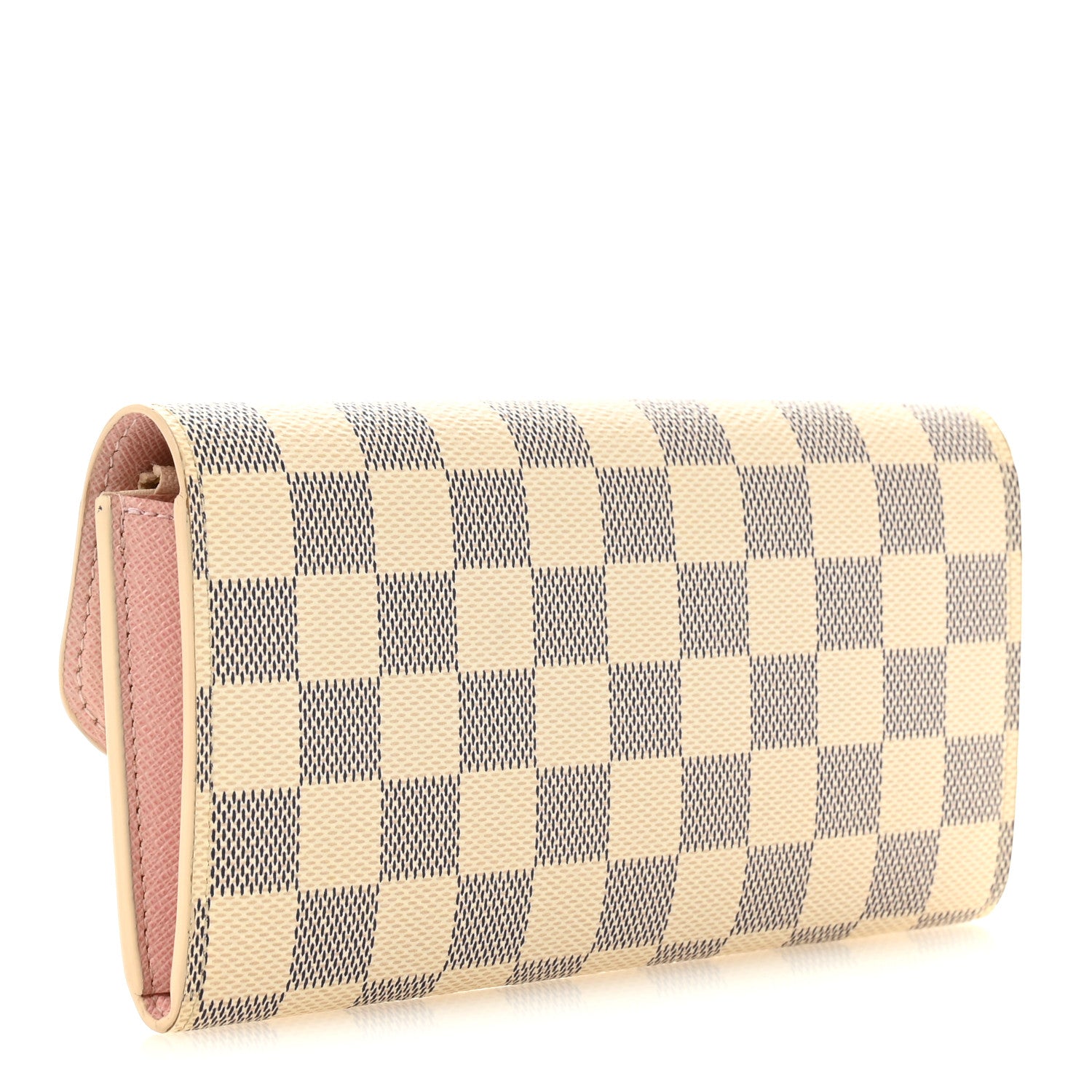 Louis Vuitton Damier Azur Emilie Wallet Rose Ballerine 3 of 11