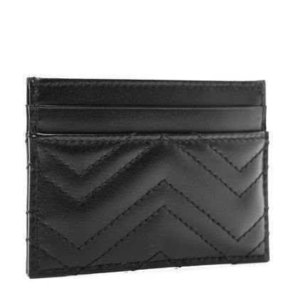 Gucci Calfskin Matelasse GG Marmont Card Holder Black 3 of 8