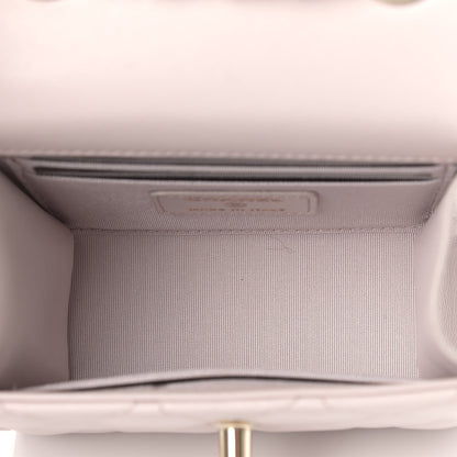 Chanel Lambskin Quilted Mini Trendy CC Clutch With Chain Light Purple 4 of 8