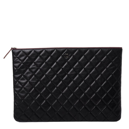 Chanel Caviar Quilted Large Cosmetic Case Black 1 of 11