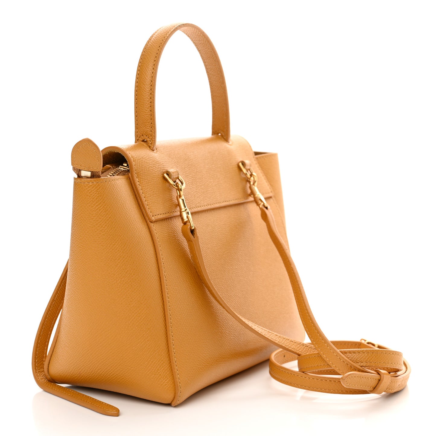 Grained Calfskin Nano Belt Bag Pale Yellow