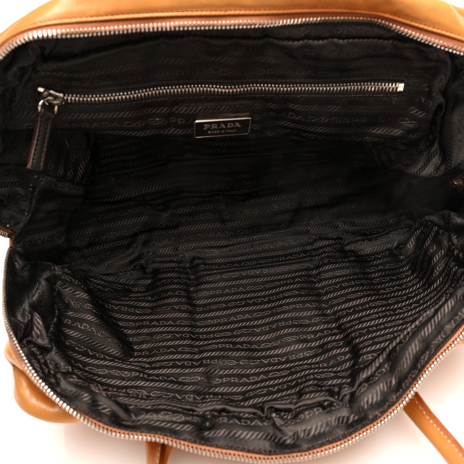 Prada Nappa Hydra Shoulder Bag Cognac 5 of 12