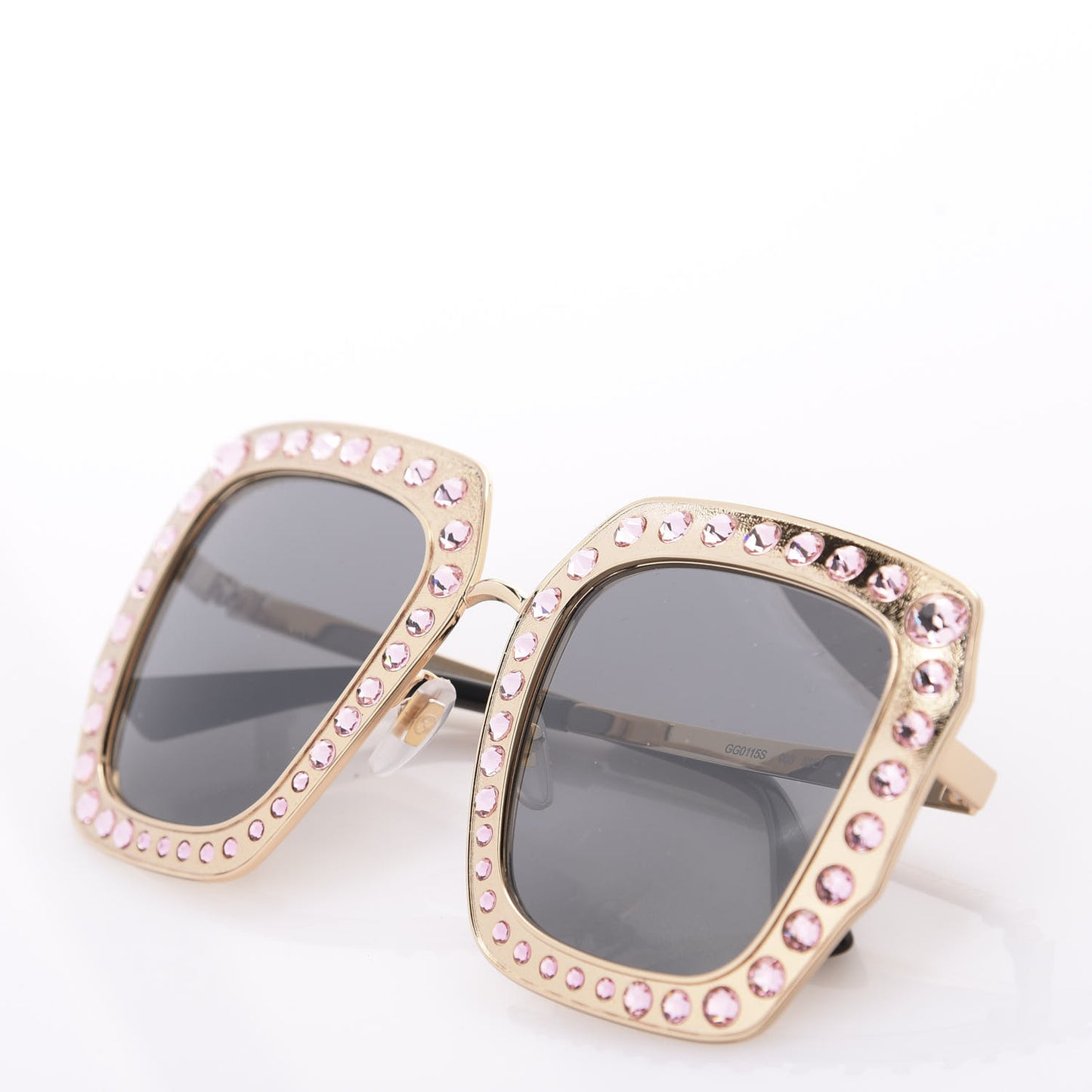 Metal Acetate Crystal Oversize GG0115S Sunglasses Gold