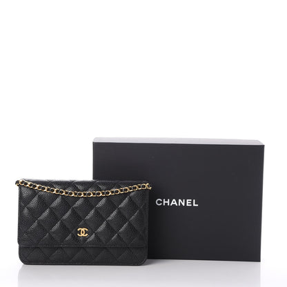 Chanel Caviar Quilted Wallet On Chain WOC Black 11 of 11
