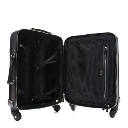 Prada Tessuto Nylon Saffiano Trolley Luggage Black 4 of 9