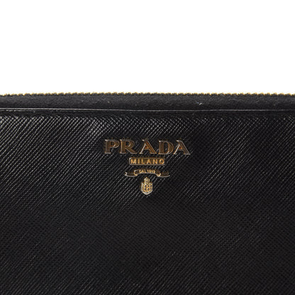 Prada Saffiano Metal Zip Around Wallet Black 13 of 13