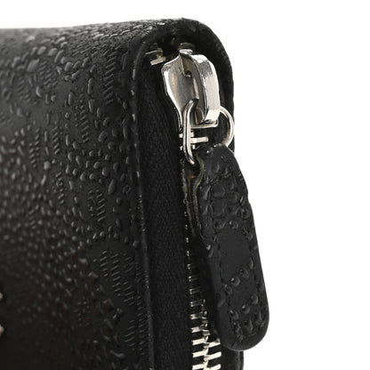 Chanel Calfskin Floral Embossed Zipped Coin Purse Black 10 of 13