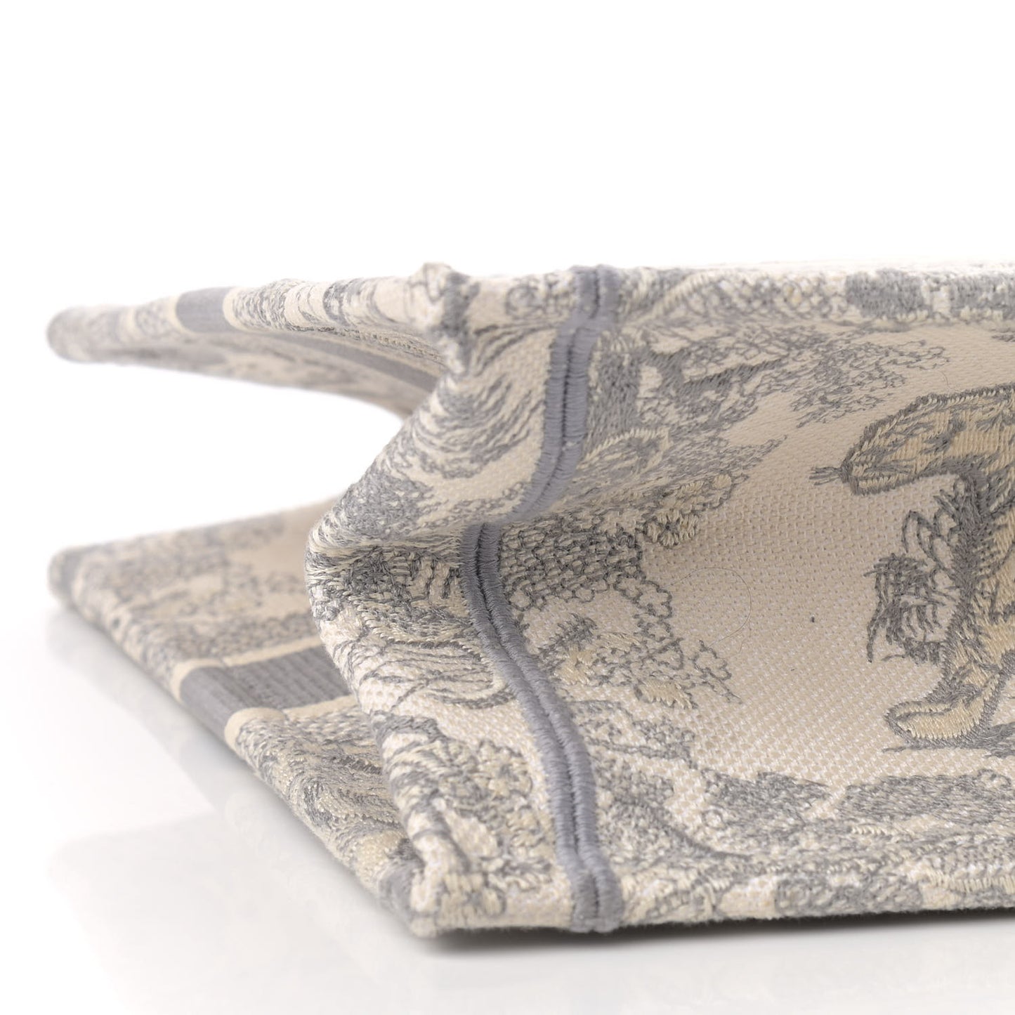 Canvas Embroidered Medium Dioriviera Toile De Jouy Book Tote Gray