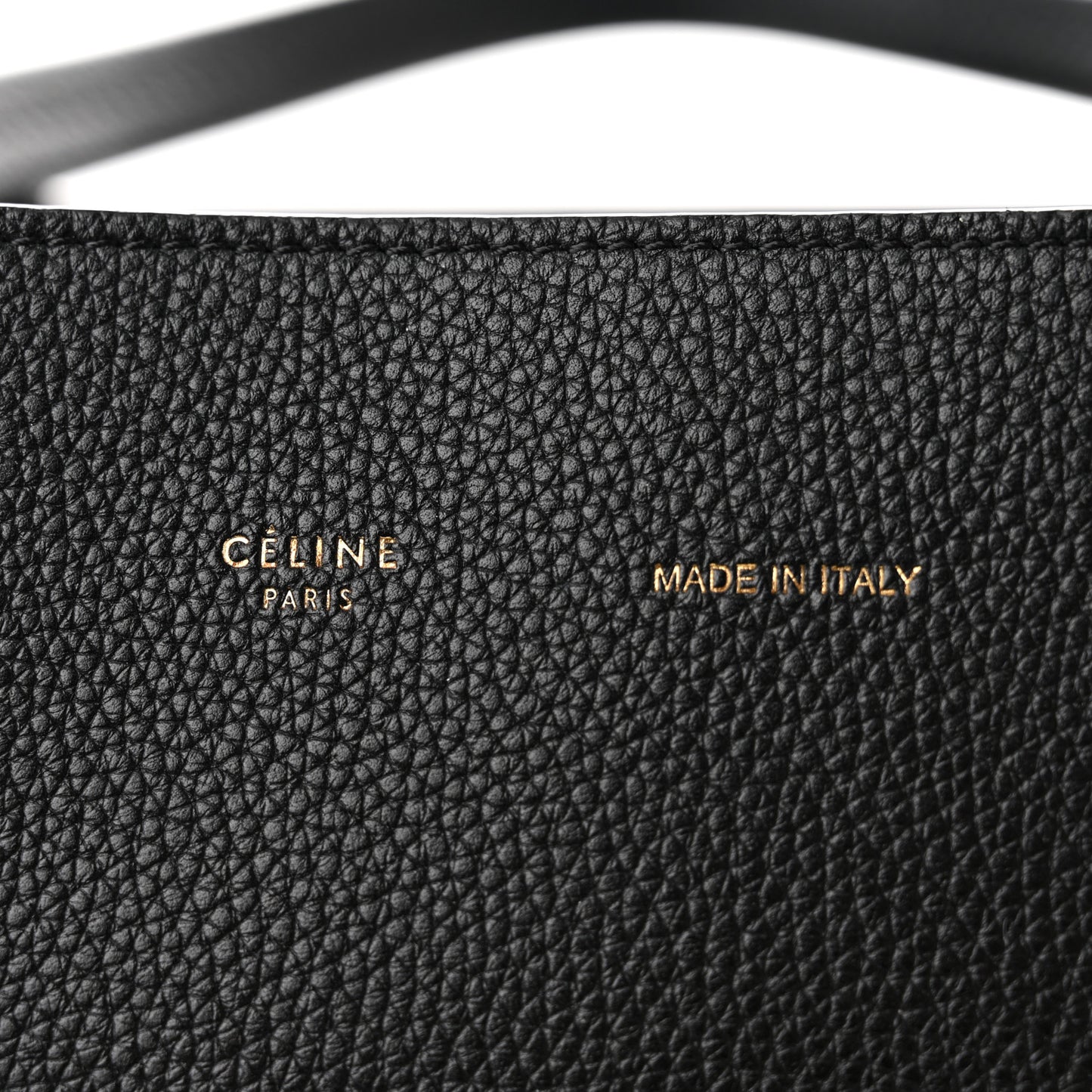Soft Grained Calfskin Small Belt Cabas Phantom Black