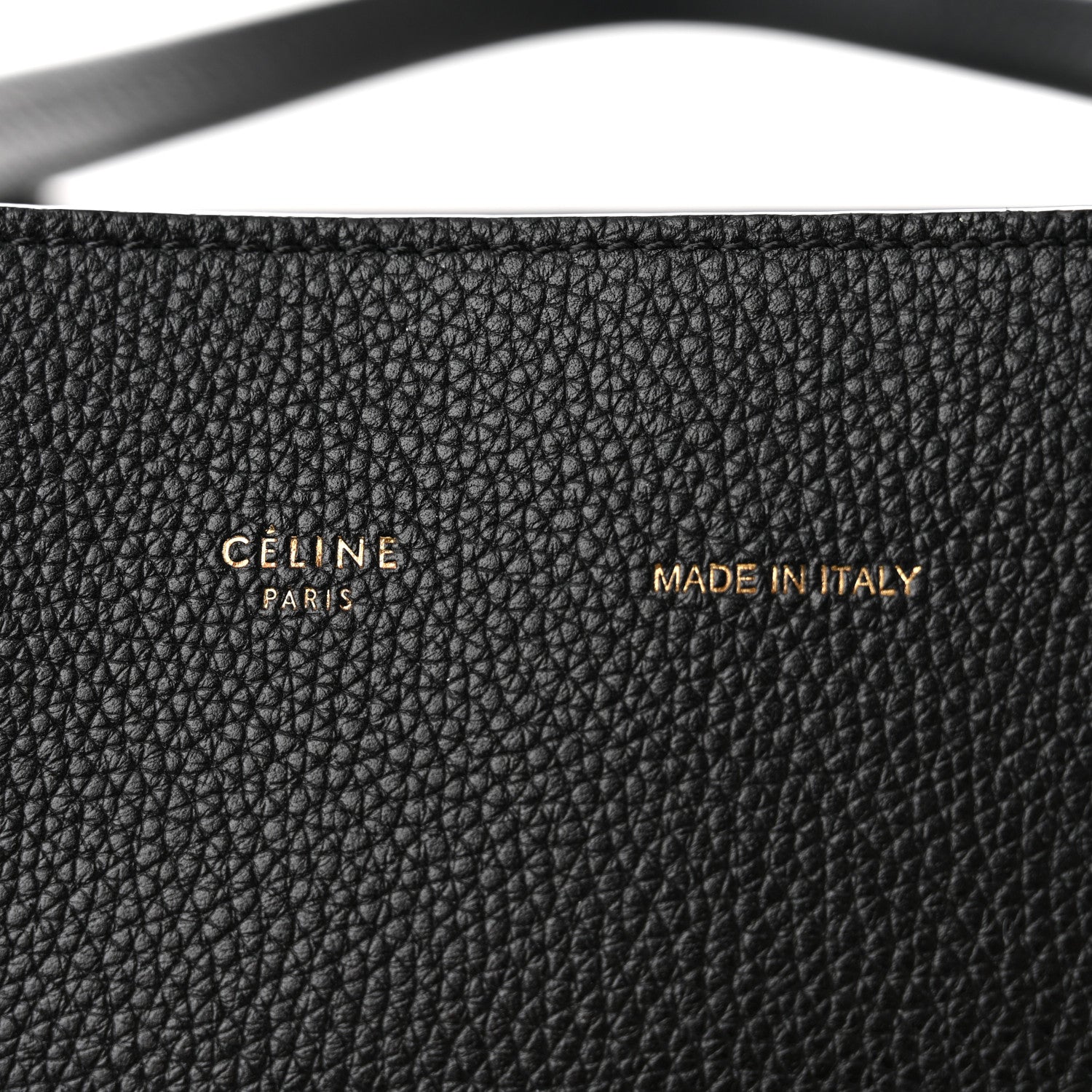 Celine Soft Grained Calfskin Small Belt Cabas Phantom Black 6 of 10