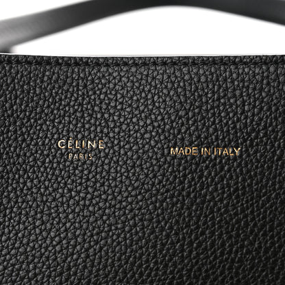 Celine Soft Grained Calfskin Small Belt Cabas Phantom Black 6 of 10
