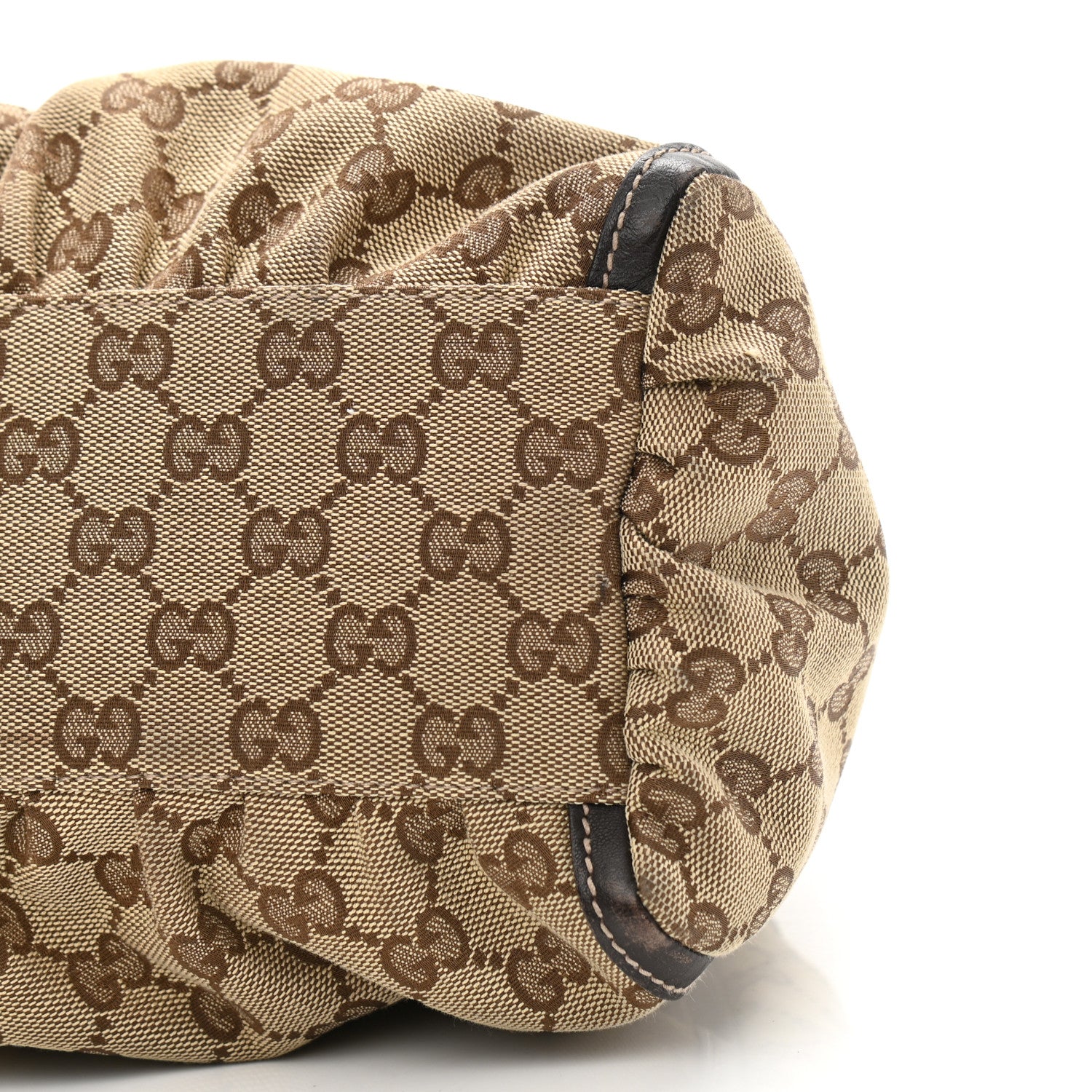 Gucci Monogram Medium D Gold Ring Hobo Dark Brown 10 of 12