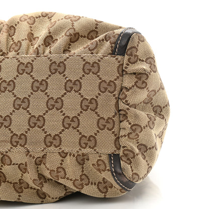 Gucci Monogram Medium D Gold Ring Hobo Dark Brown 10 of 12