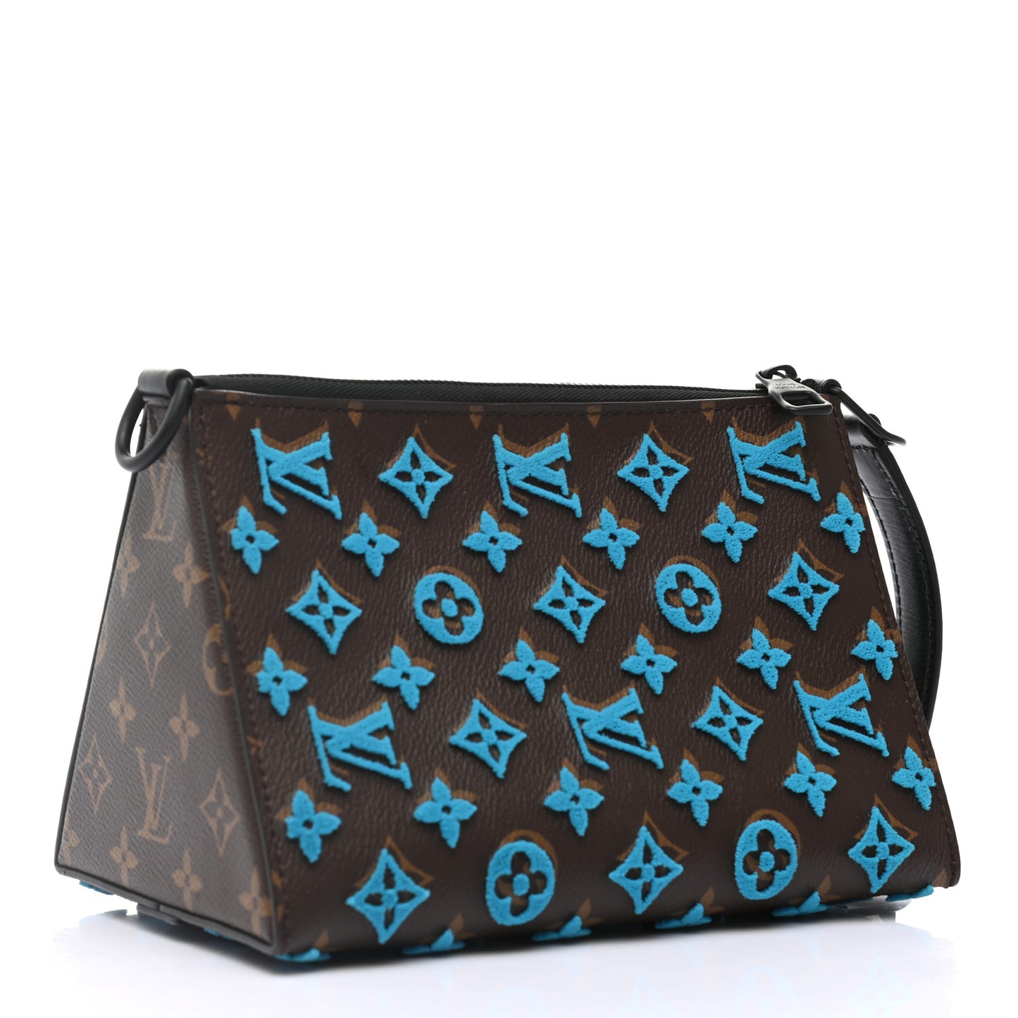 Monogram Tuffetage Triangle Messenger Turquoise